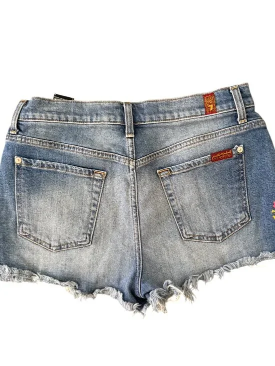 7 for All Mankind Lil Rambler Zip- Mid Rise- Out of the Blue- 29 - Picture 3 of 9